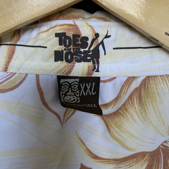 TOES ON THE NOSE Hawaiian Shirt White Background Size XXL - Picture 2 of 14